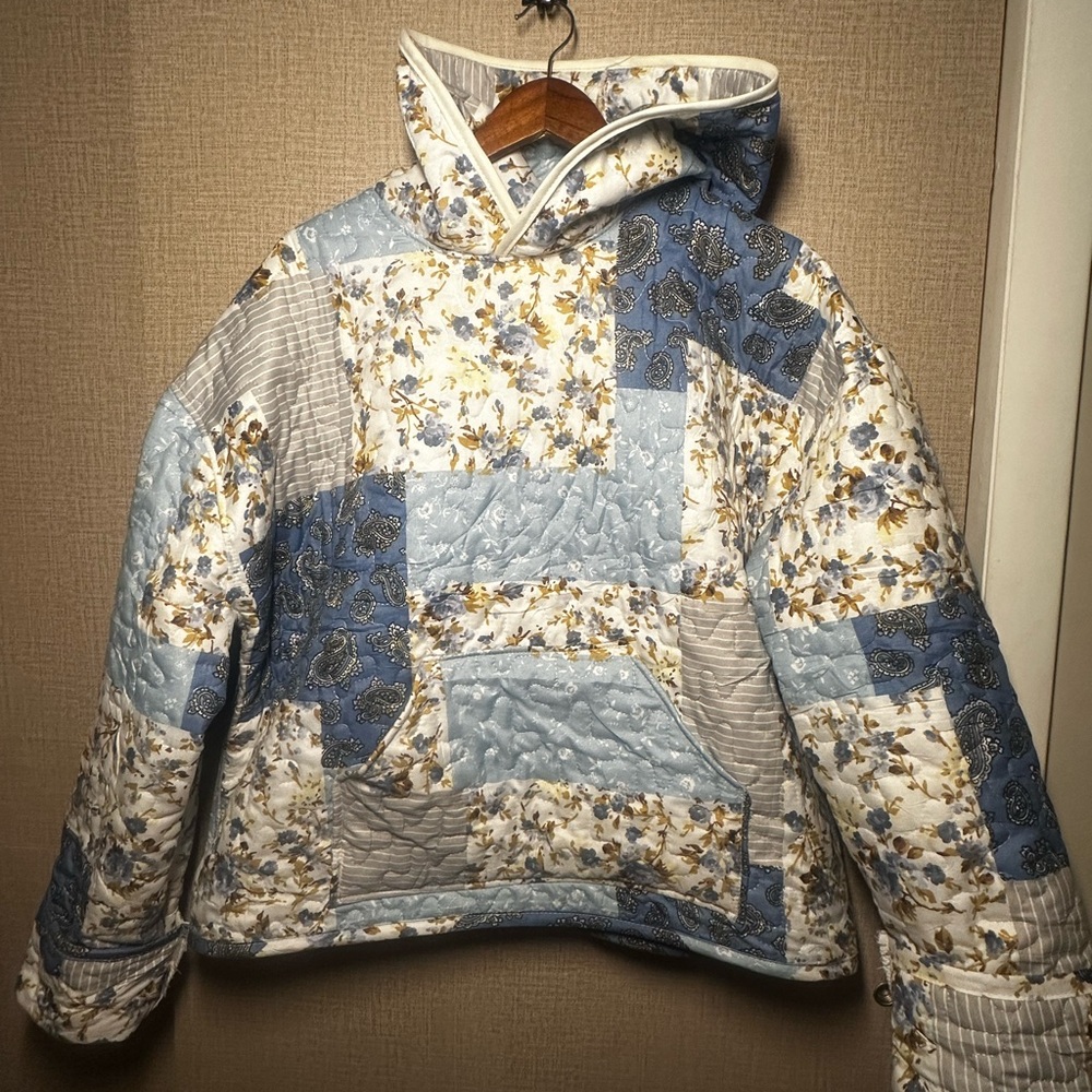 Handmade Patchwork Quilted Hoodie